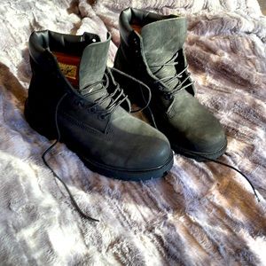 Timberland Black Suede Boots Junior 5.5